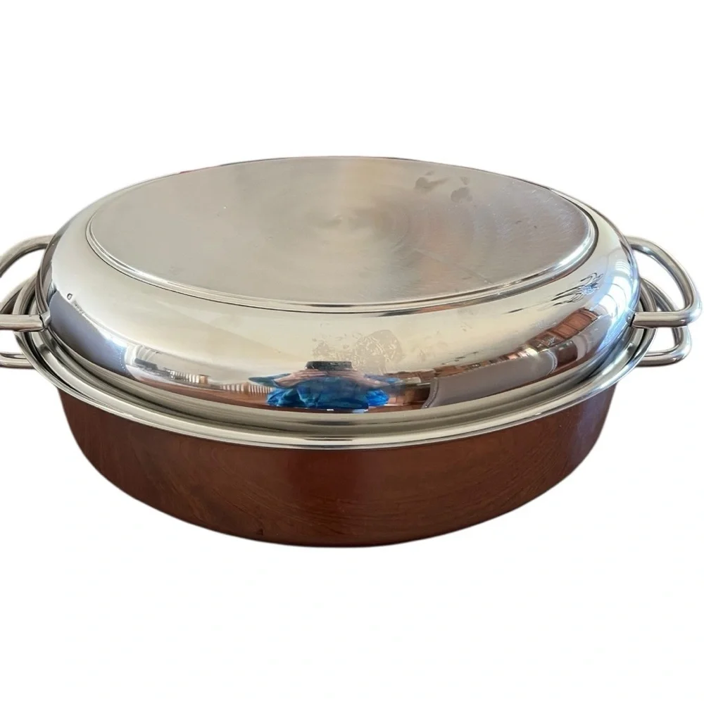 Metro Oval stainless steel Roaster with Induction Lid & Rack